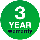 3 year warranty